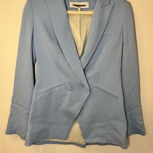 Veronica Beard Rickie Dickey Jacket Blazer Ice Blue workwear preppy luxury 4